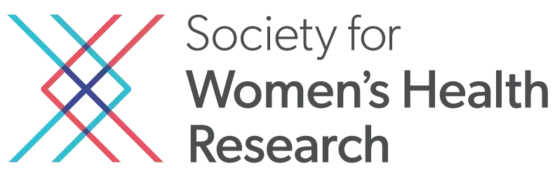  Logo of the Society for Women's Health Research, featuring a stylized representation of women's health themes.