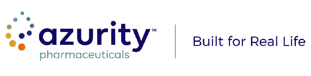  Azurity Pharmacy logo featuring a modern design with a stylized pill and the company name in bold lettering.
