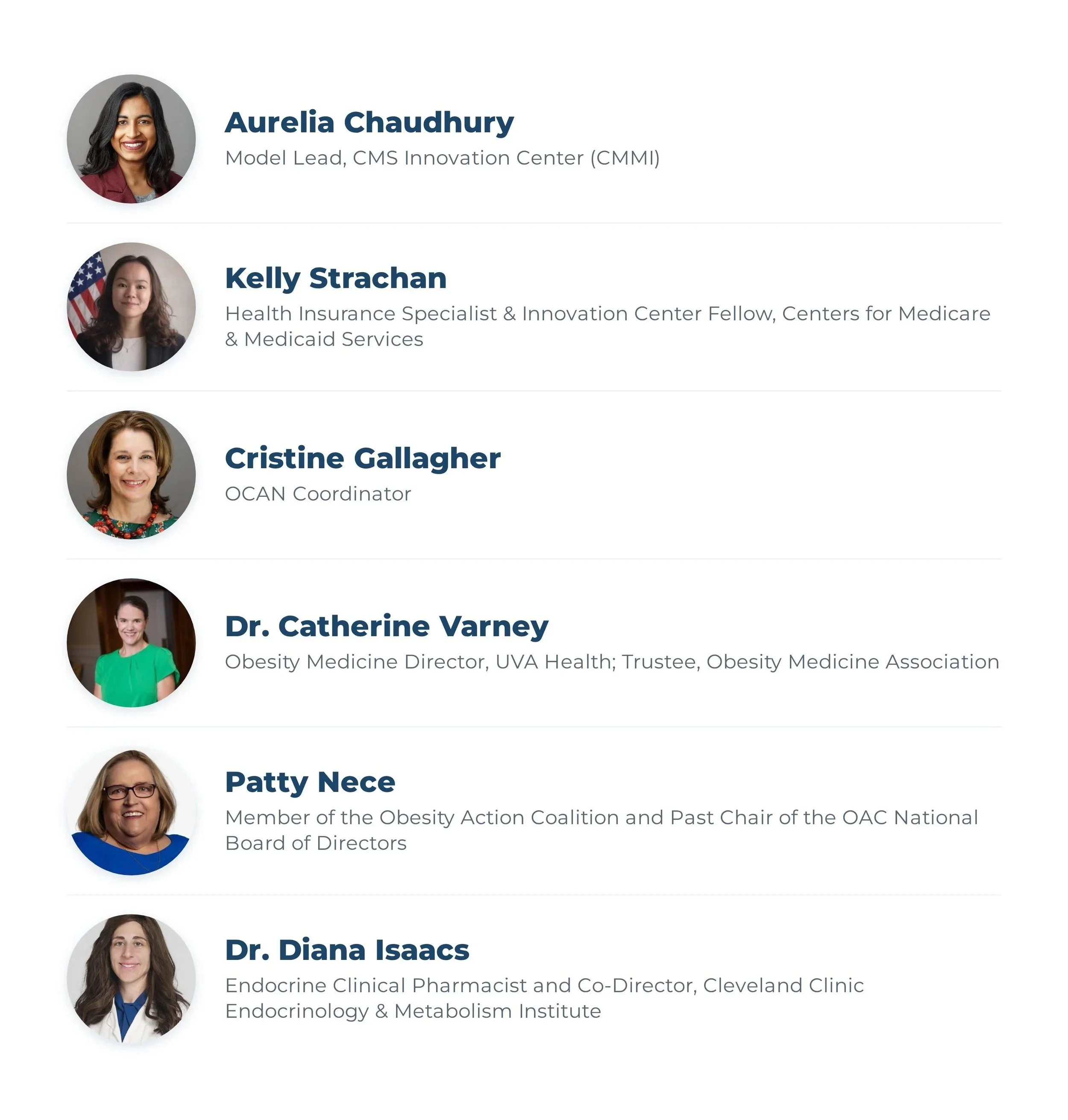A list of women serving in the United States Congress, highlighting their names and positions.