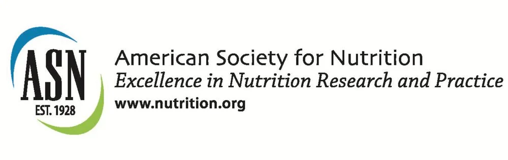 Logo of the American Society for Nutrition Research and Practice featuring a stylized representation of nutrition elements.