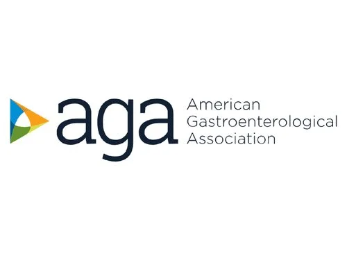 Logo of the American Gastroenterological Association featuring a stylized digestive system and the organization's name.