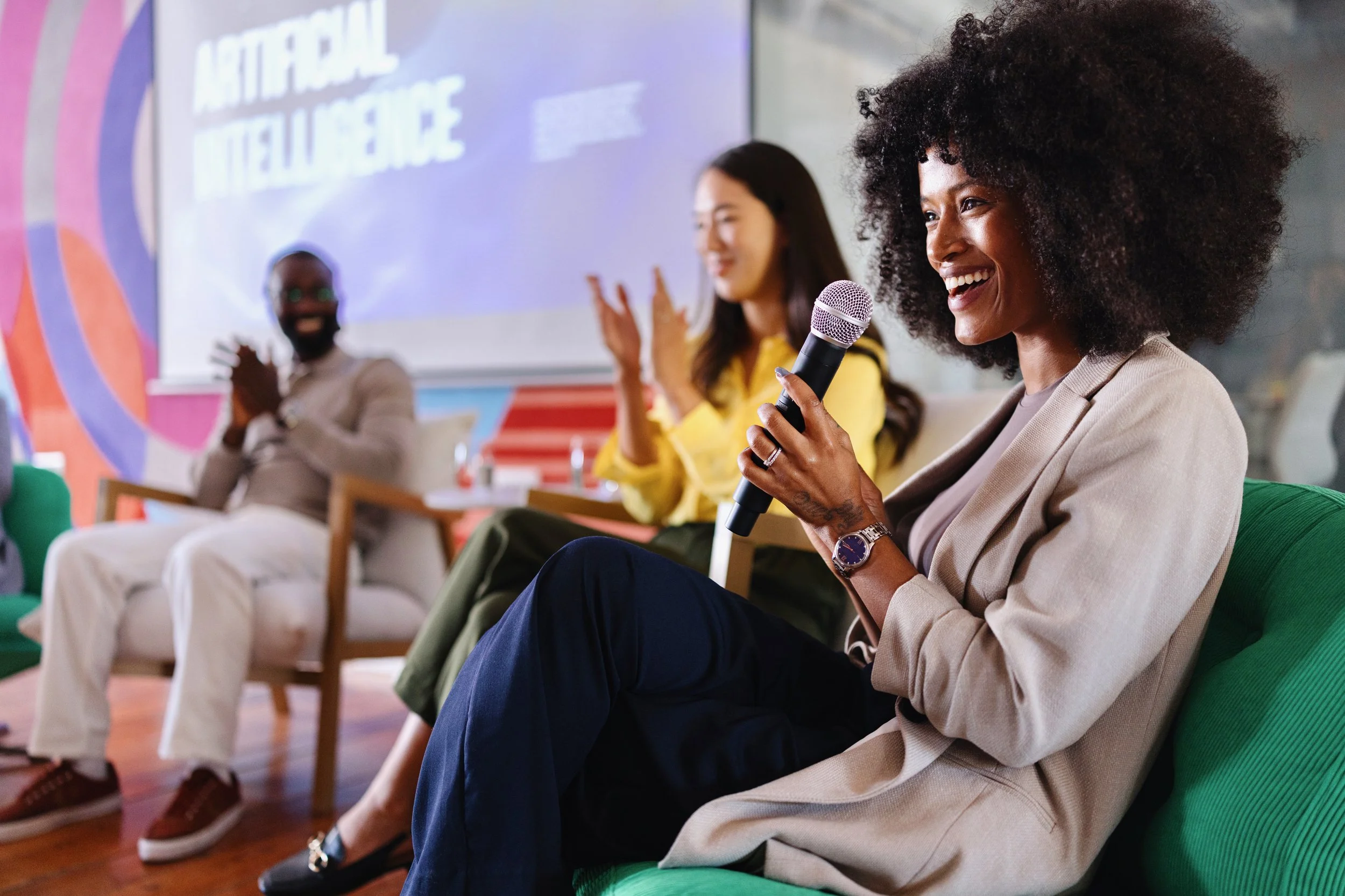 Panel discussion at a professional conference