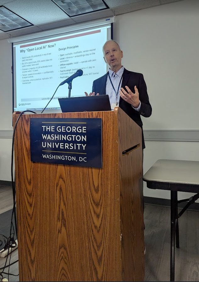 Barclay R. Brown speaking at George Washington University