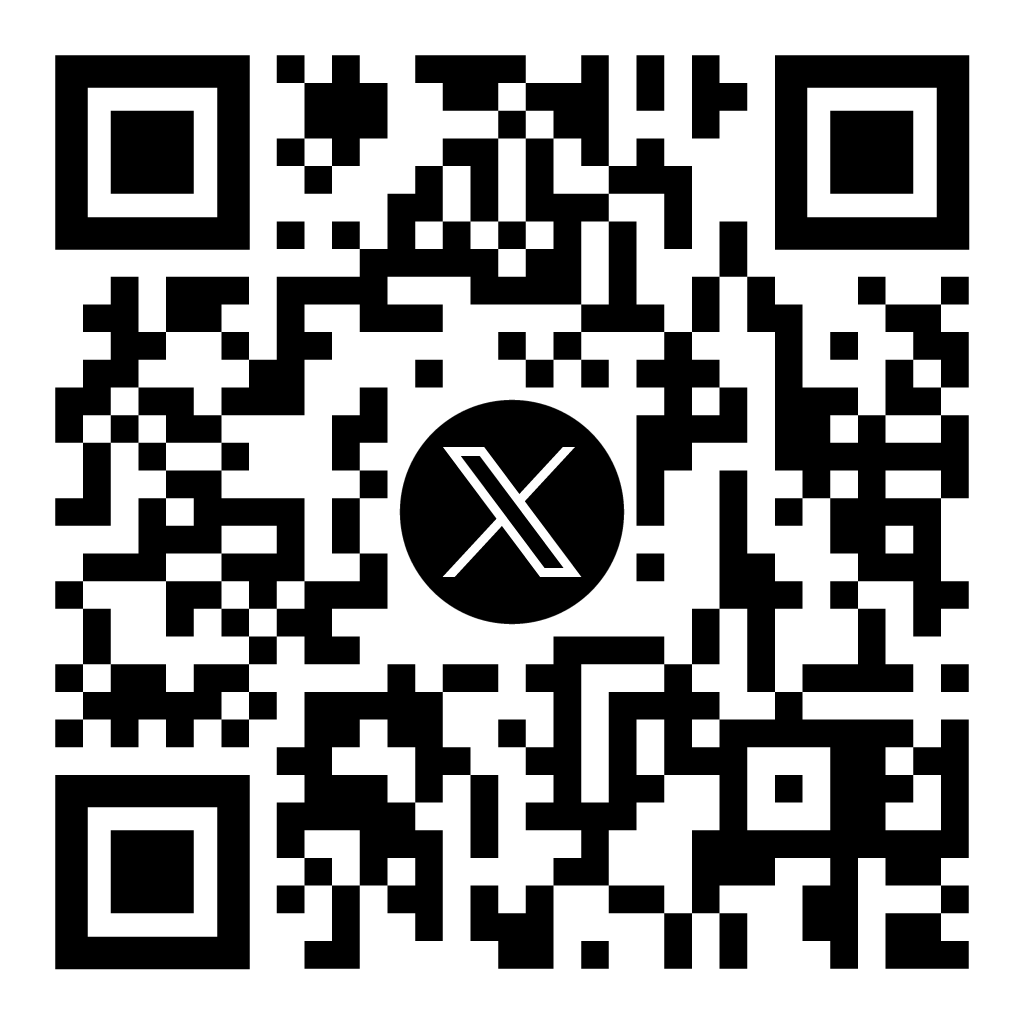 Twitter link or X link and QR code to 'Those Crazy Bible Study Guys' X page or Twitter page.