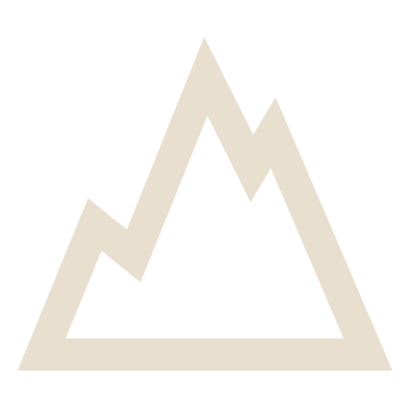 Simplified beige mountain outline with peaks.