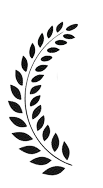 Illustration of a leafed branch forming a curved shape