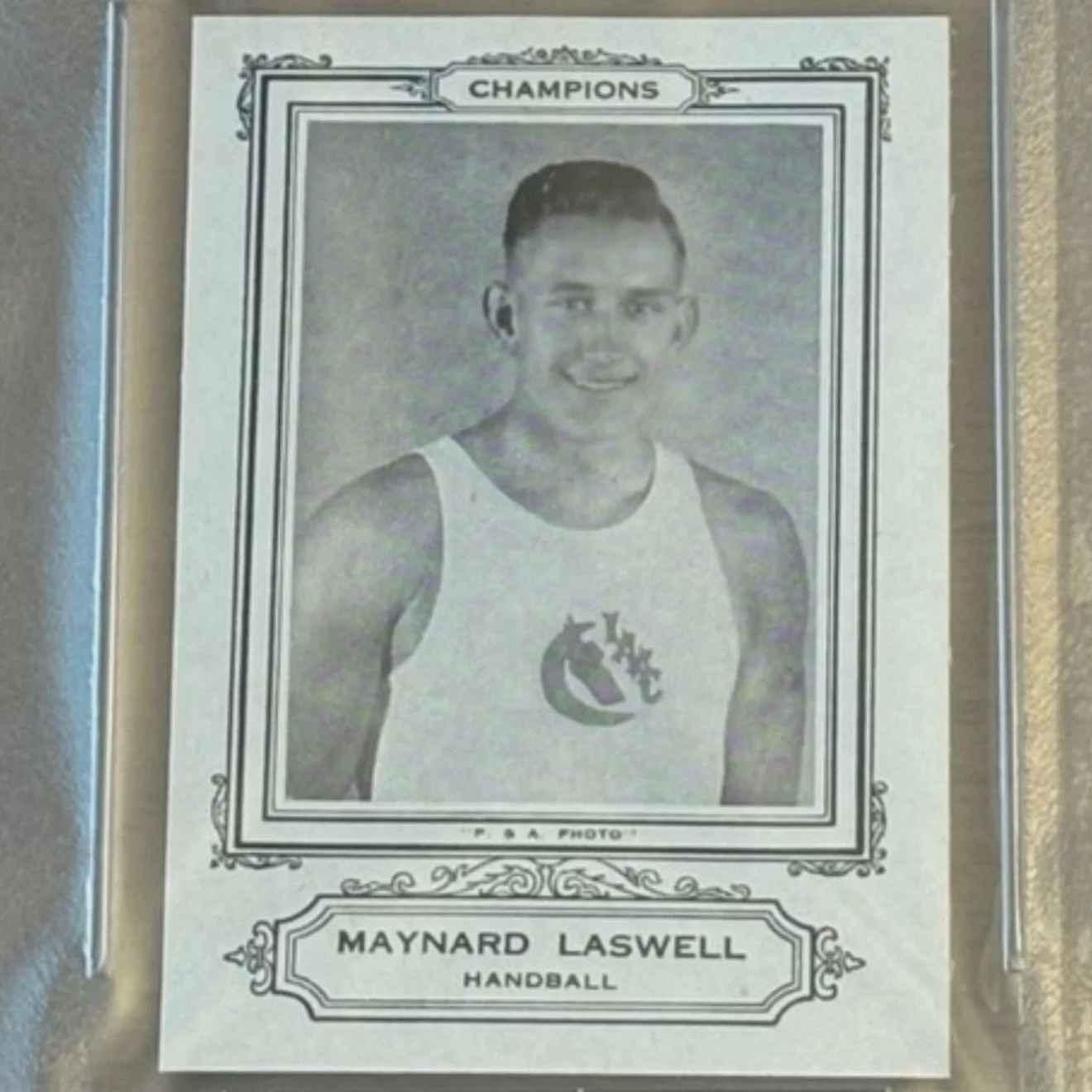 MAYNARD A. LASWELL
World&rsquo;s singles handball champion. Has the National handball title 3 consecutive times
-in 1924, 1925 and 1926