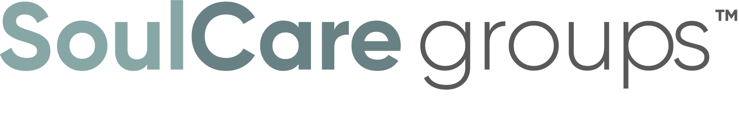 The logo of SoulCare Groups with stylized text in shades of blue and black.