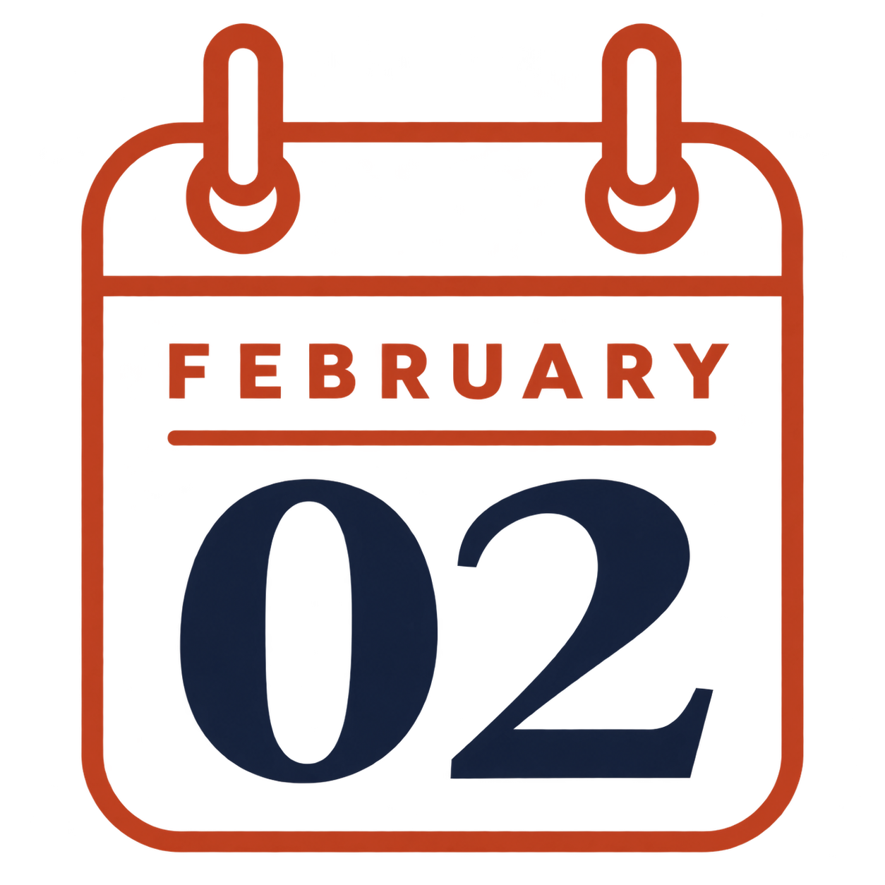 A calendar icon reading February 2