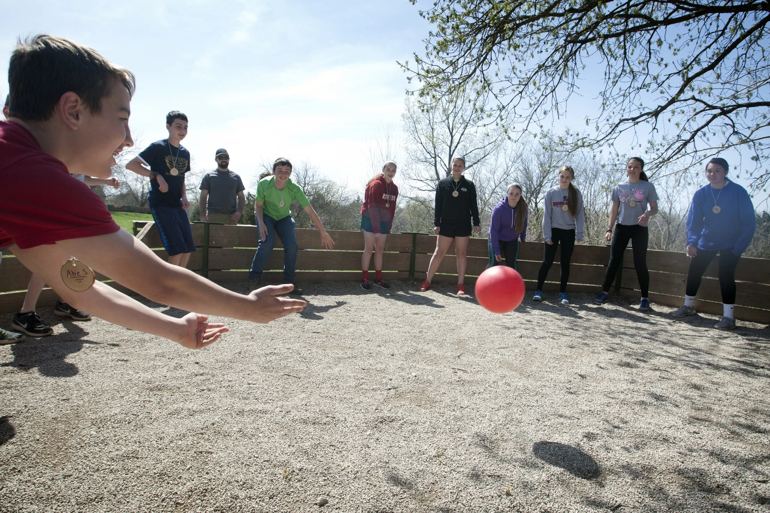 Gaga, tossing ball back in.jpg