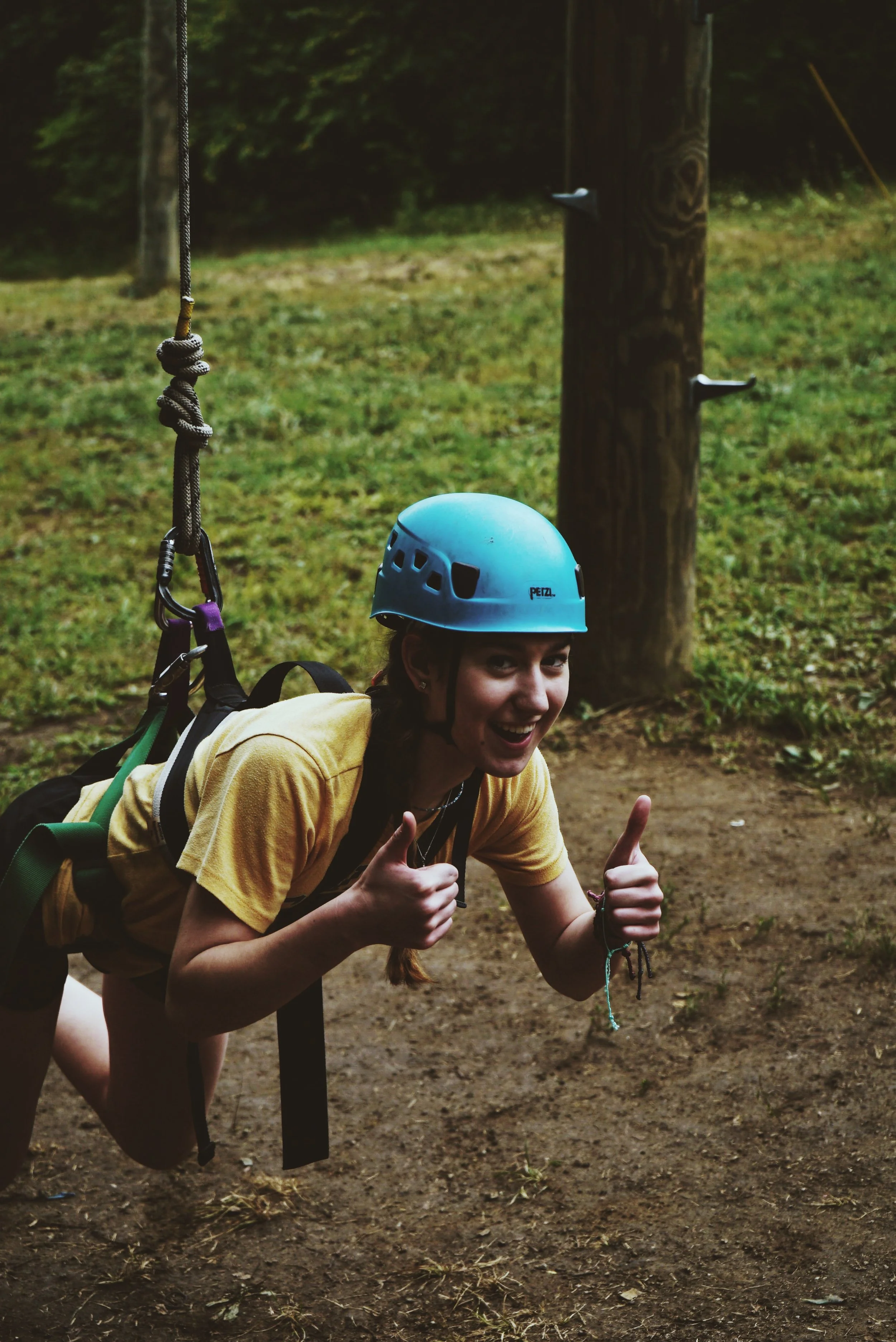 Power Pole, girl hanging out.JPG