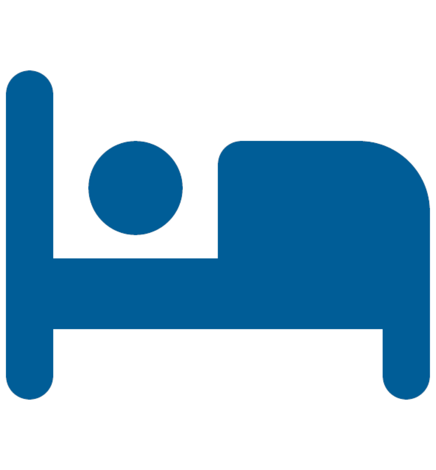 A blue Instagram logo icon with a rounded square shape and a circle in the center.