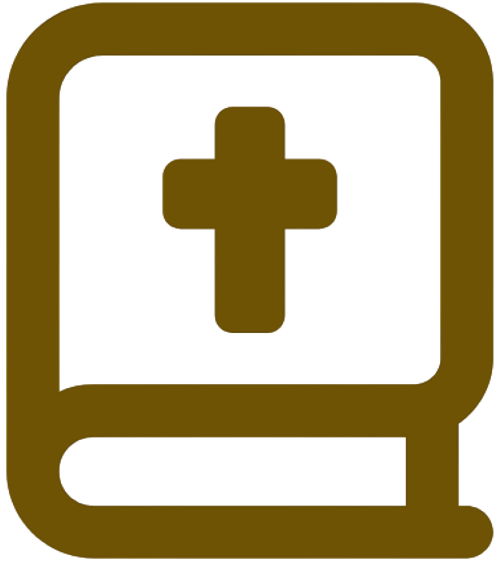 A computer icon featuring a gold cross symbol on a dark background.