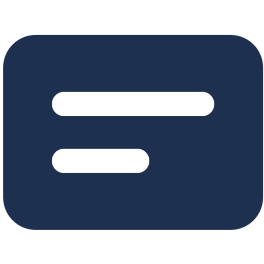 Icon of a credit card with two horizontal lines representing numbers