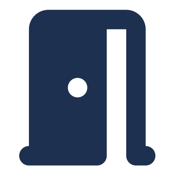 Silhouette of a backpack with a circular pocket