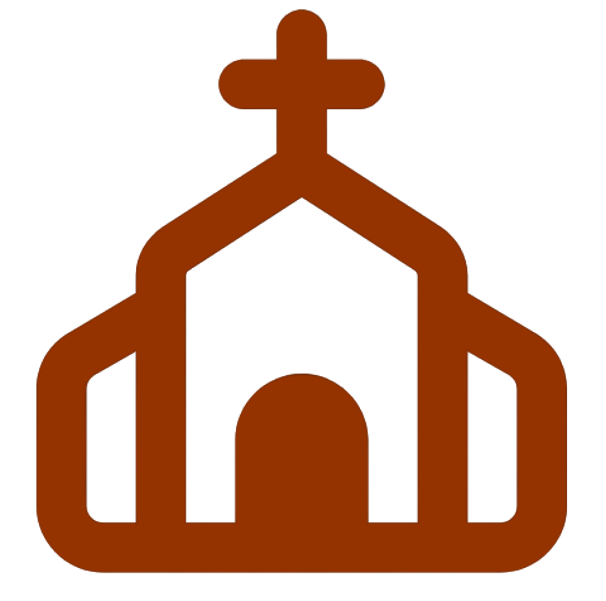 An illustration of a person running in a brown outline with a circular background.