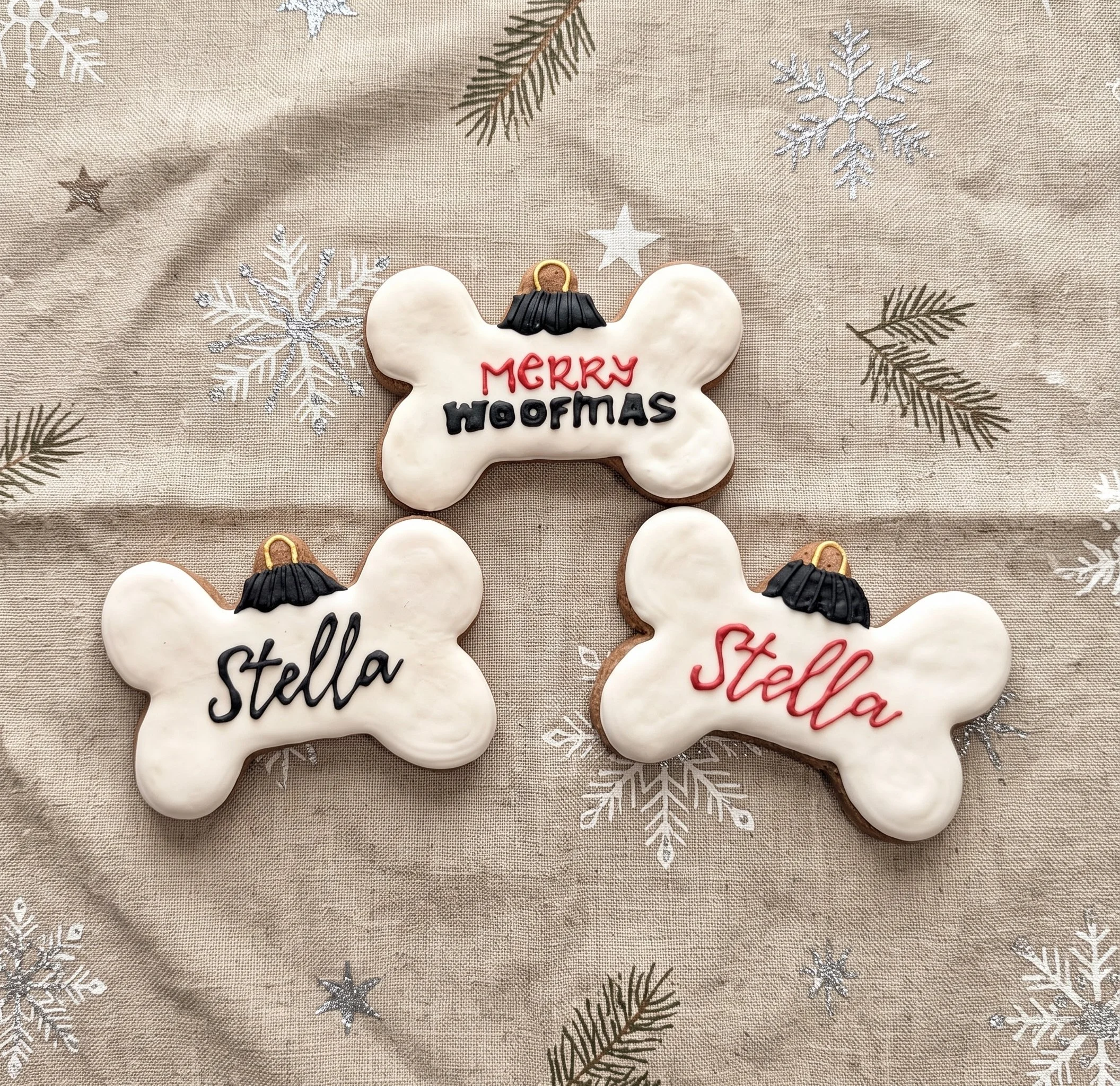 Personalized Christmas Dog Cookie