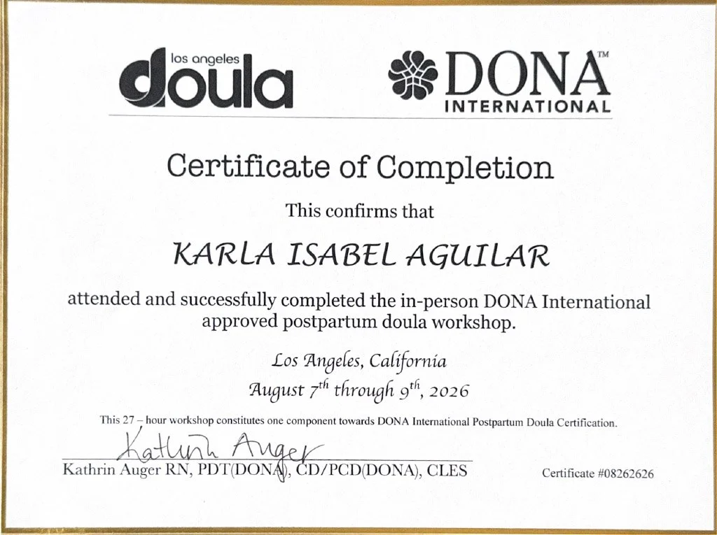 Postpartum Doula Certificate
