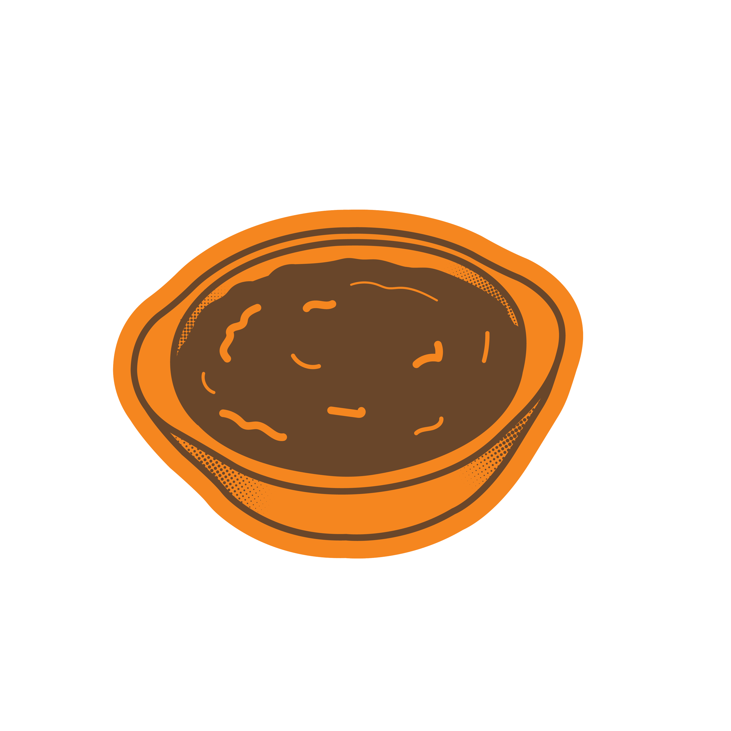 Cross-section illustration of a tree trunk showing growth rings and the inner core.
