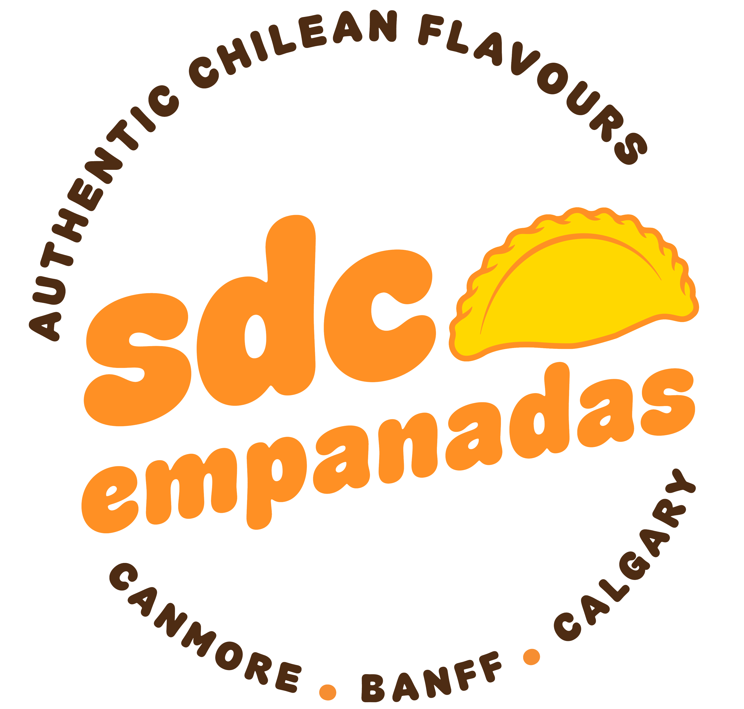 Logo with circular text around a sun illustration, reading 'Welcome to the Chicagoland Flavors' in brown, and an orange chili pepper in the center.
