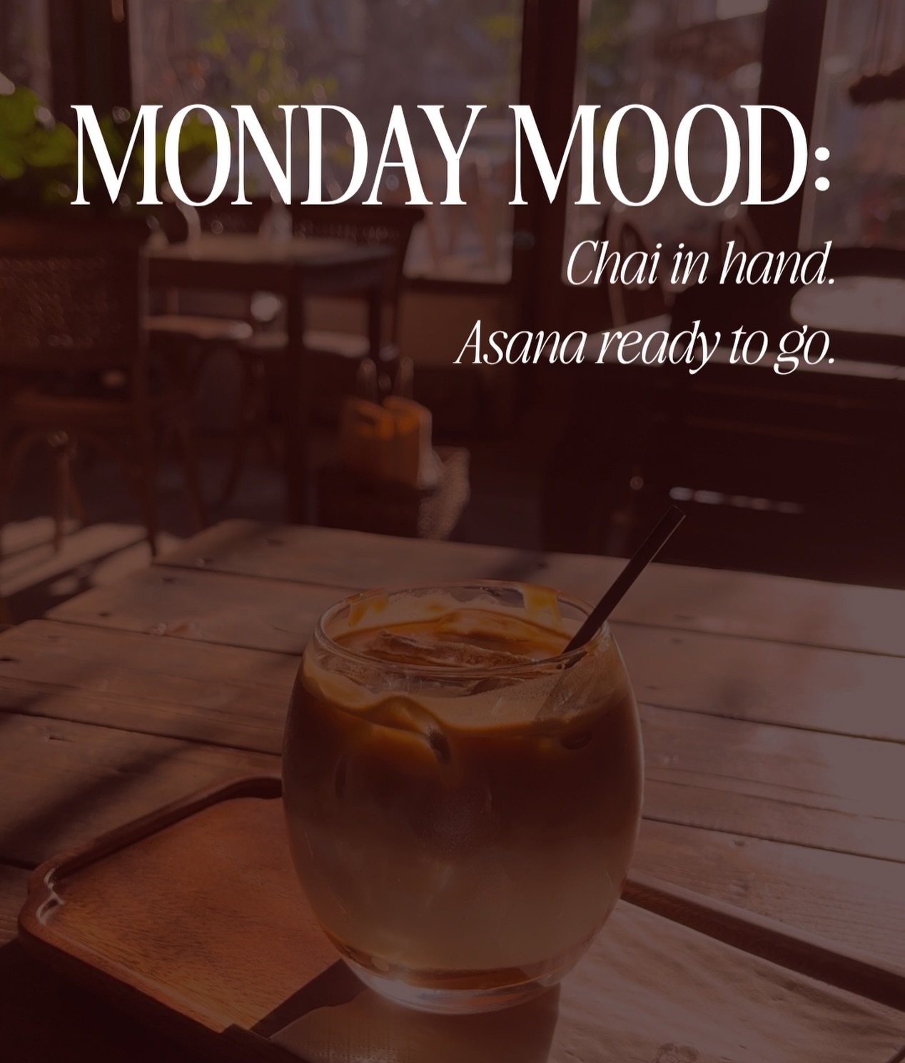 My Monday&rsquo;s are a f*cking vibe ❤️&zwj;🔥

Chai in hand, Asana tabs open, music blastin, having the time of my life&hellip;

⚡️Catching what shifted over the weekend. 
⚡️Reprioritizing what needs to move. 
⚡️Checking in with my team
⚡️Prepping f