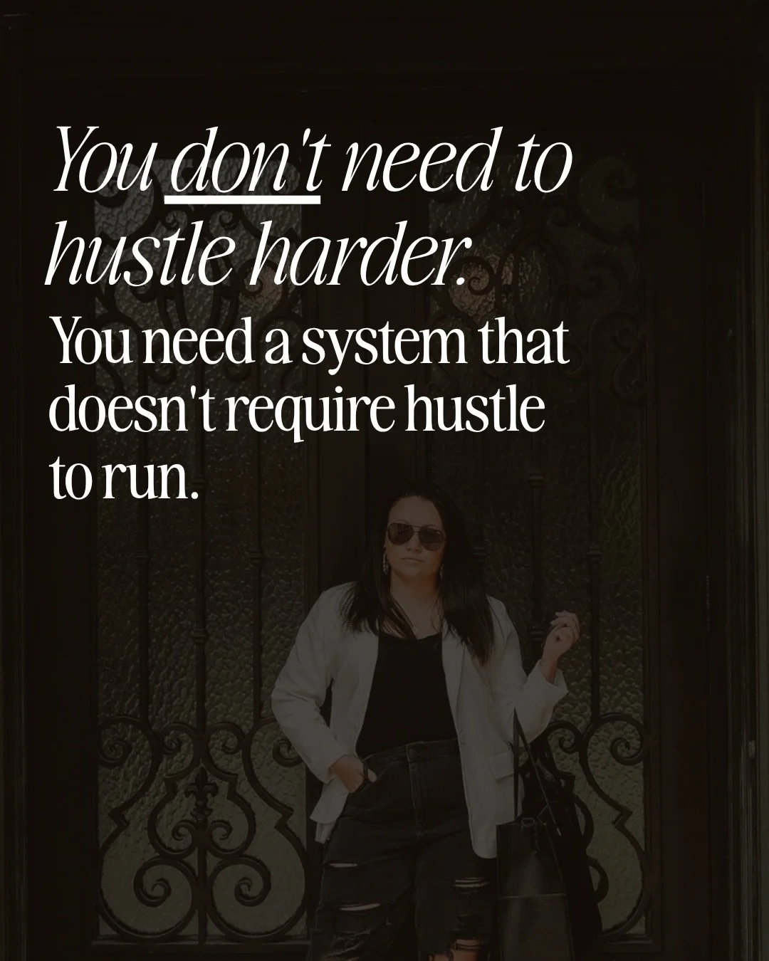 Hustling gets a lot of credit for doing the sh*t decent systems should be doing. 😅

The late nights and Sunday scaries, the mental load you carry into every weekend, the constant feeling that if you just pushed a little harder you&rsquo;d finally ge
