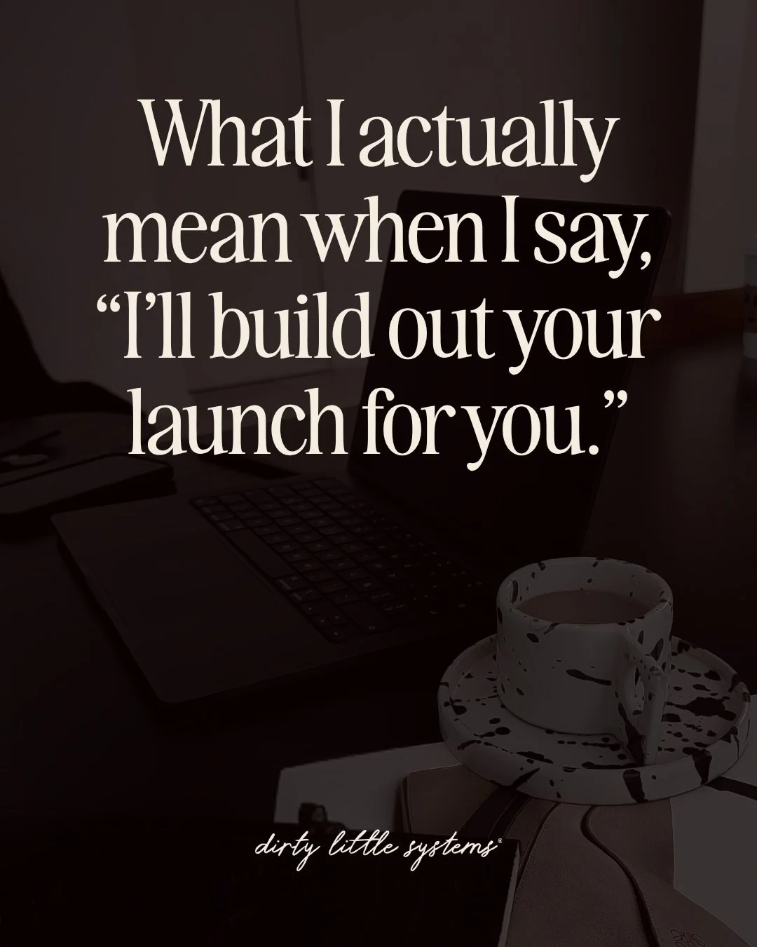 When I say I build the launch, this is the sh*t I&rsquo;m talkin&rsquo; about

This isn&rsquo;t some &ldquo;here&rsquo;s a pre-launch checklist&rdquo; type thing

 No &ldquo;let me review what you&rsquo;ve put together and give you thoughts&rdquo; 

