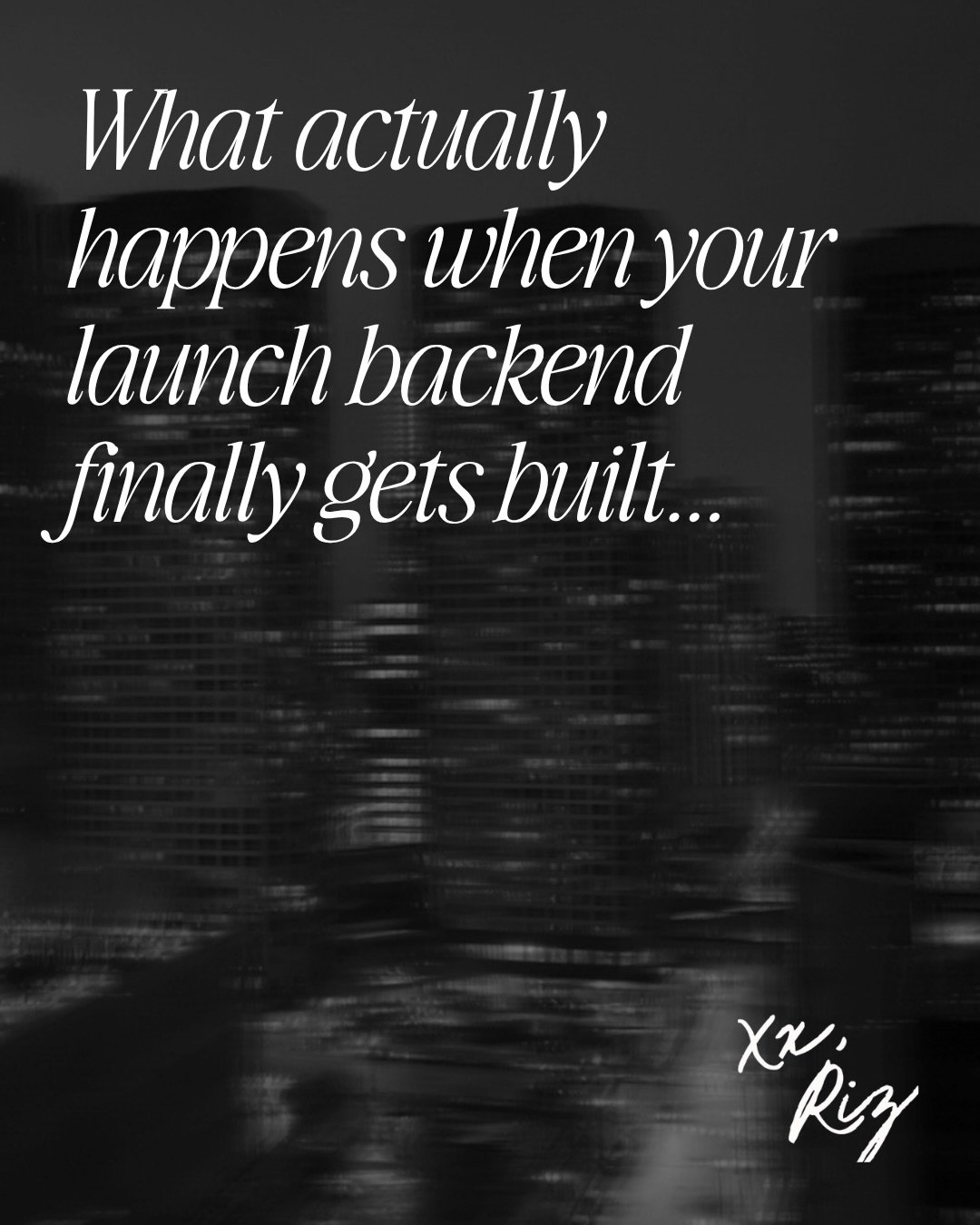 You don&rsquo;t actually want a launch build... like this isn&rsquo;t something you have on their vision board 

You want the open cart feeling
To see the sales notifications come in your inbox 
To finally see that thing you created out in the work a