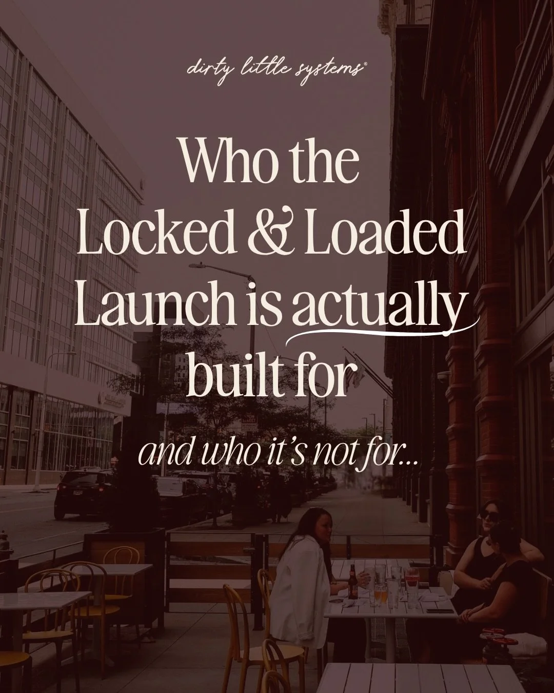 Let&rsquo;s not waste each other&rsquo;s time 

The Locked &amp; Loaded Launch is not for you if...

🙅&zwj;♀️ The offer&rsquo;s still living in your head. If it&rsquo;s not flushed out with assets created, do that first and then come talk to me 

🛑