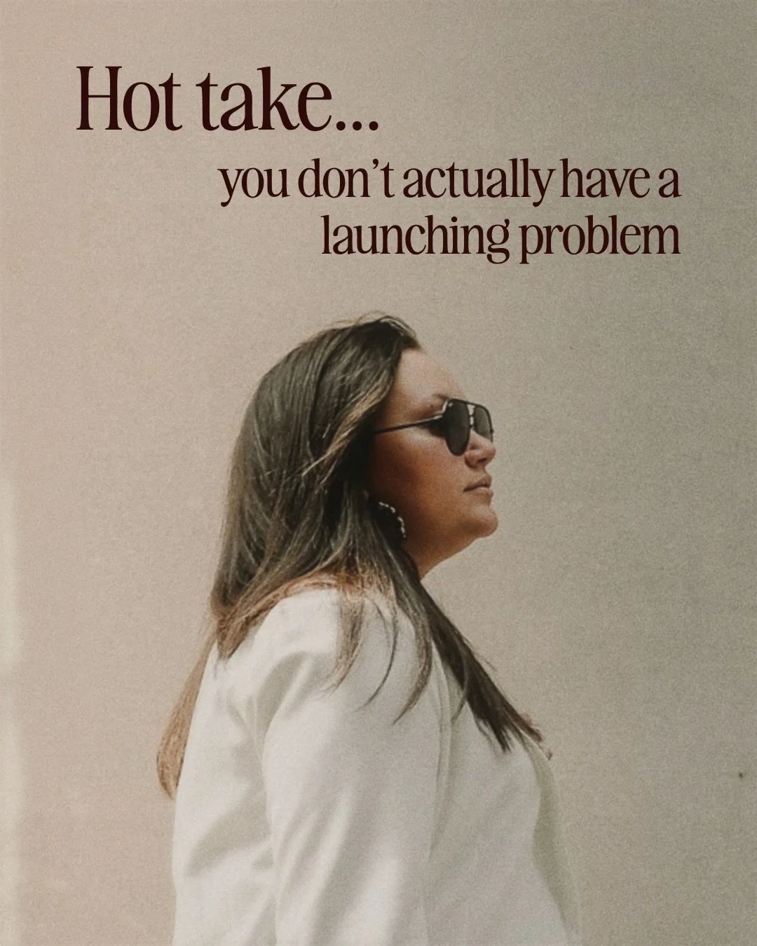 It&rsquo;s not a you problem...

The actual launching part? Telling people, selling the thing, showing the transformation your offer can bring? You could do that shit in your sleep

What you actually struggle with is the whole &ldquo;build the entire