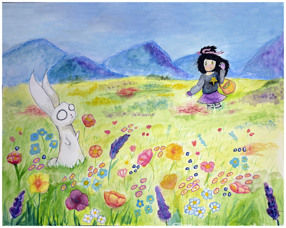 Flower Field Art Print