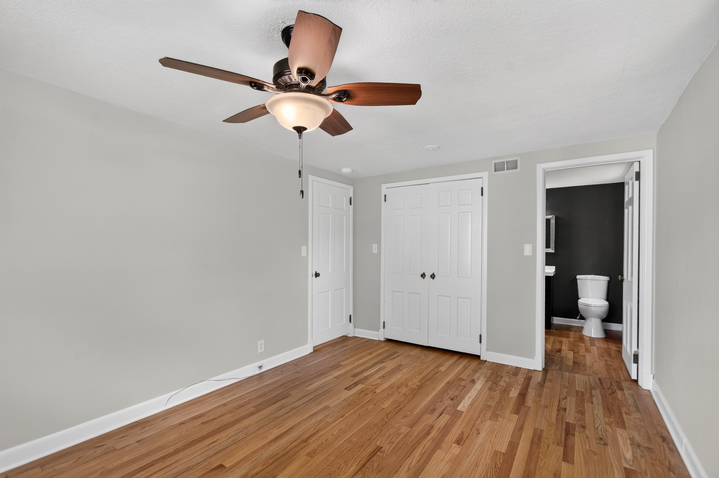 Bedroom professionally photographed for a real estate listing in Des Moines, Iowa.
