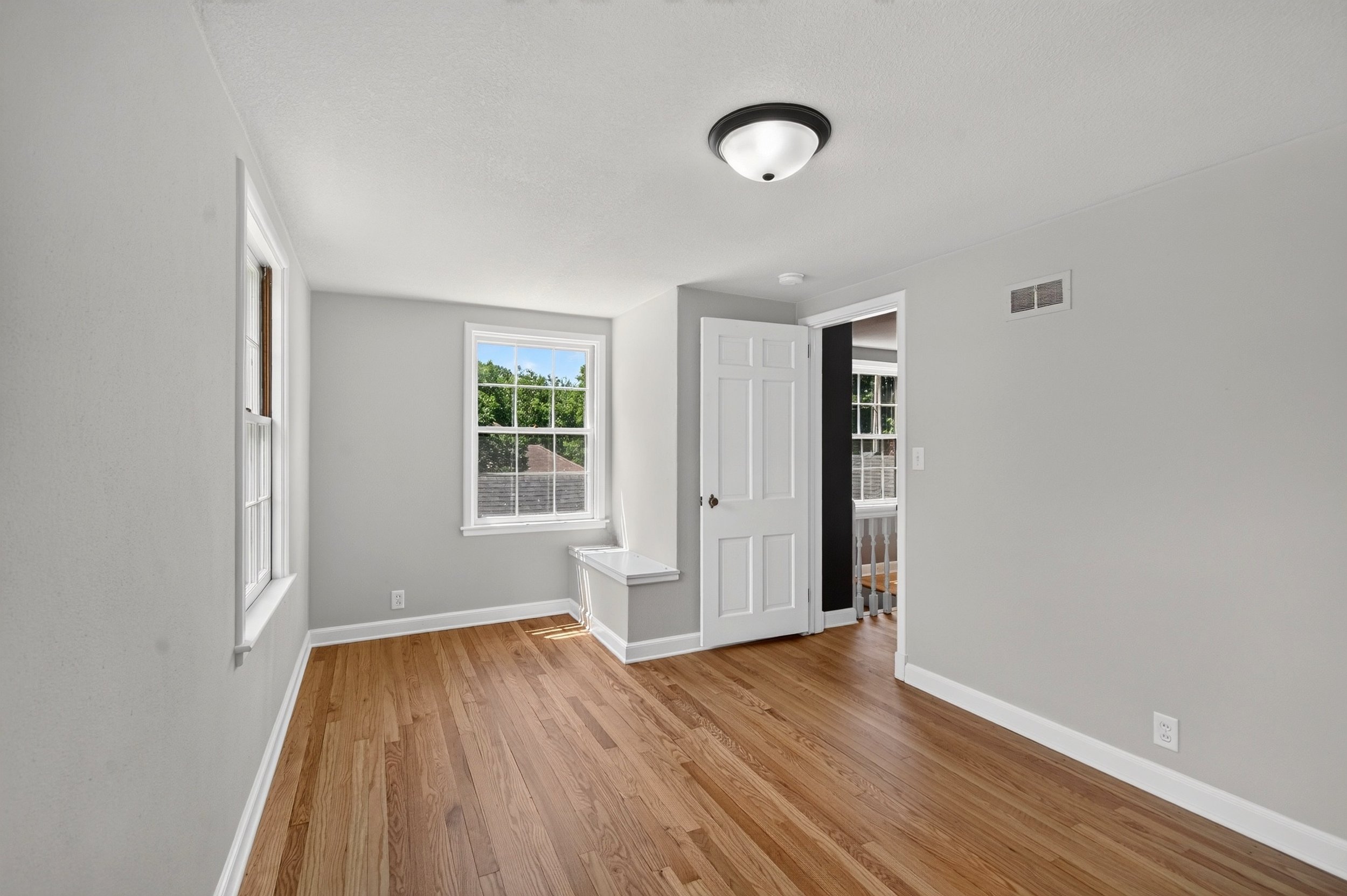 Bedroom professionally photographed for a real estate listing in Des Moines, Iowa.