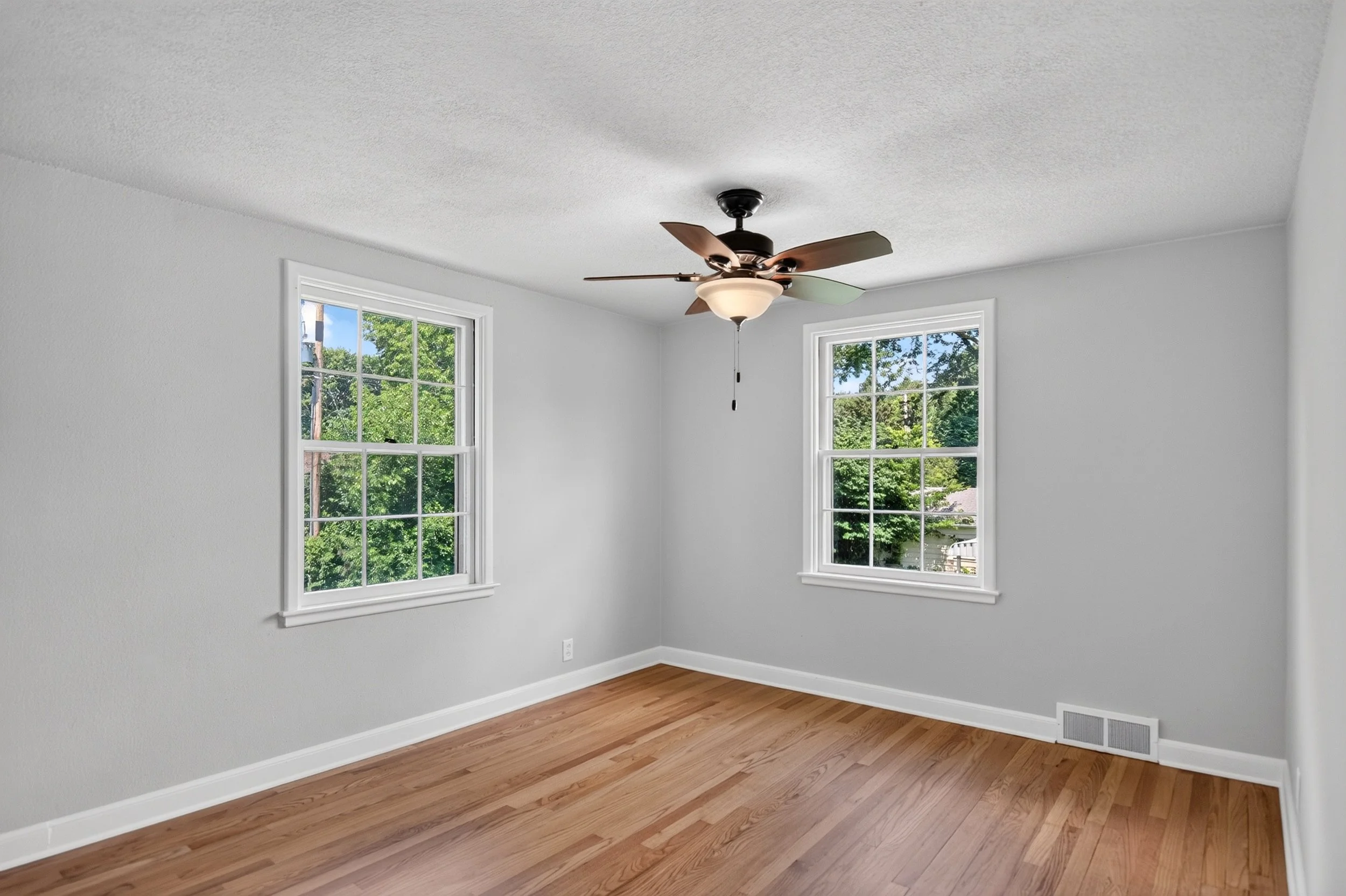 Bedroom professionally photographed for a real estate listing in Des Moines, Iowa.
