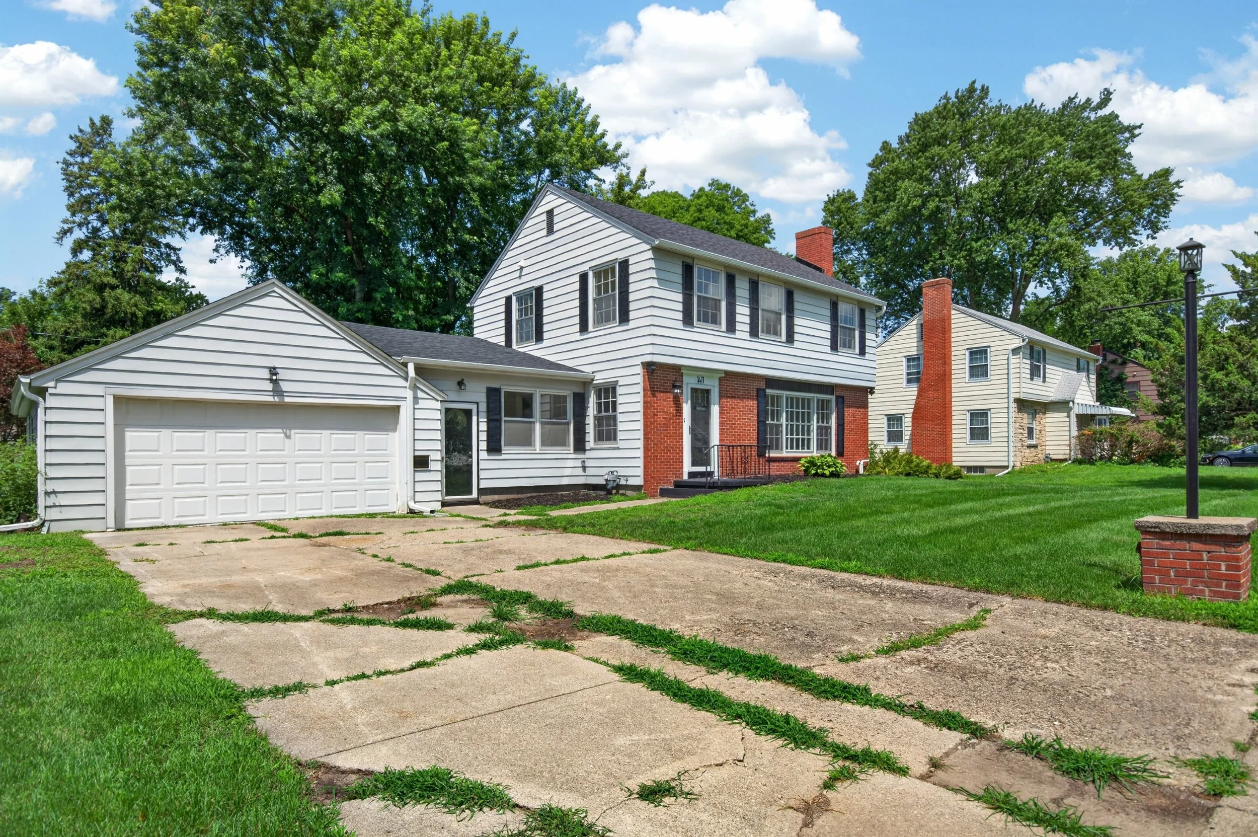 Front exterior professionally photographed for a real estate listing in Des Moines, Iowa.