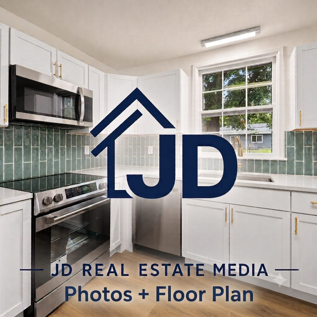 Kitchen professionally photographed for a real estate listing in Des Moines, Iowa.