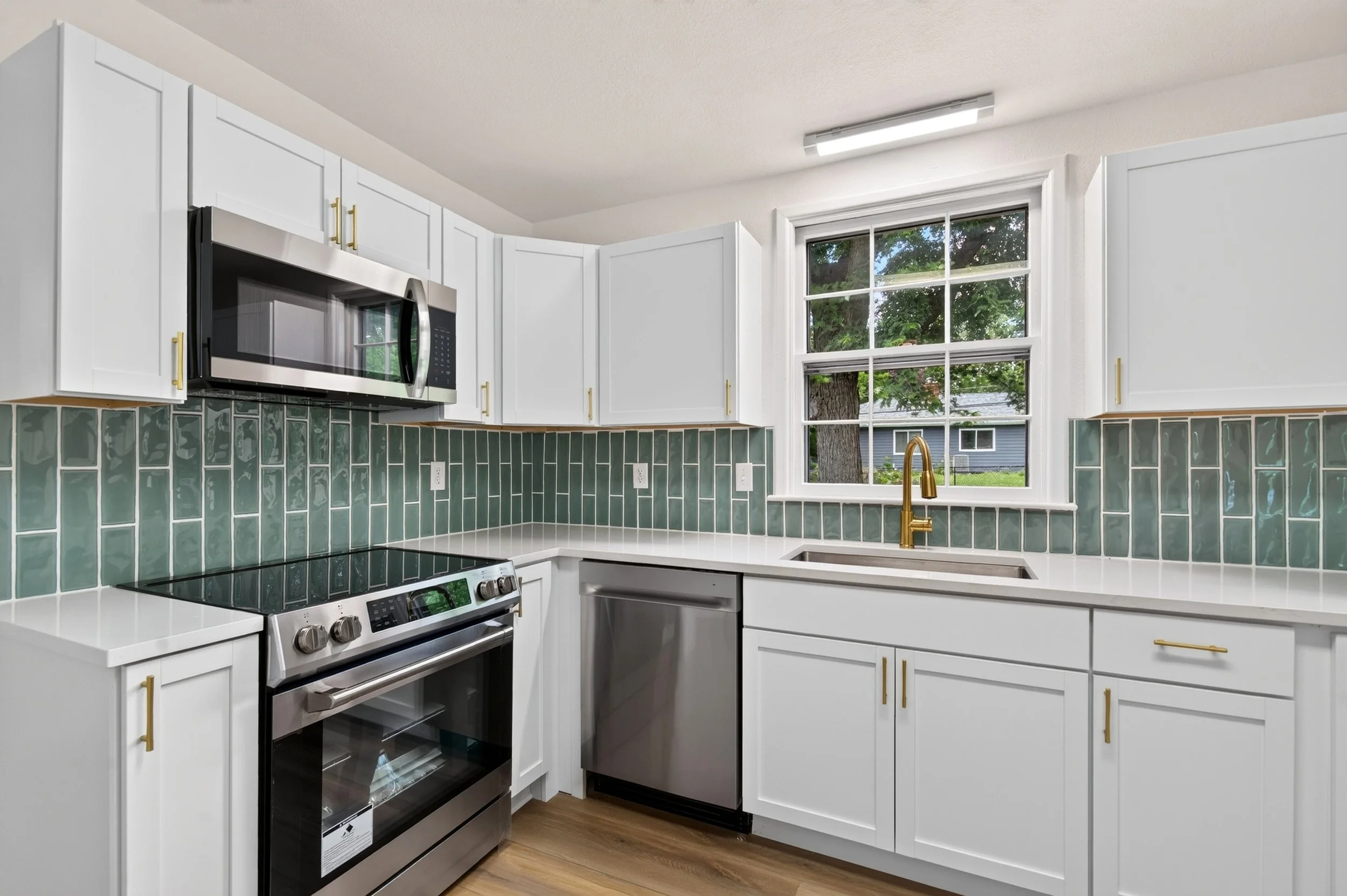 Kitchen professionally photographed for a real estate listing in Des Moines, Iowa.