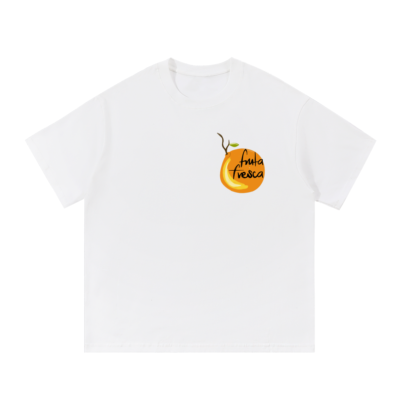 Essential Cotton T-Shirt - Fruta Fresca Naranjas