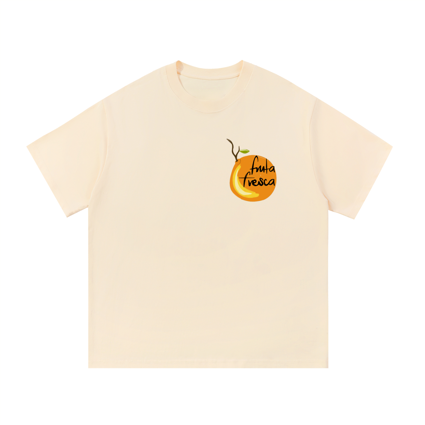 Essential Cotton T-Shirt - Fruta Fresca Naranjas
