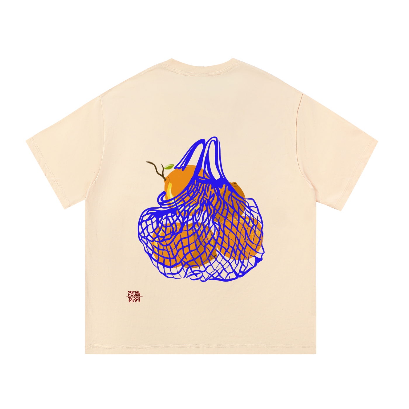Essential Cotton T-Shirt - Fruta Fresca Naranjas