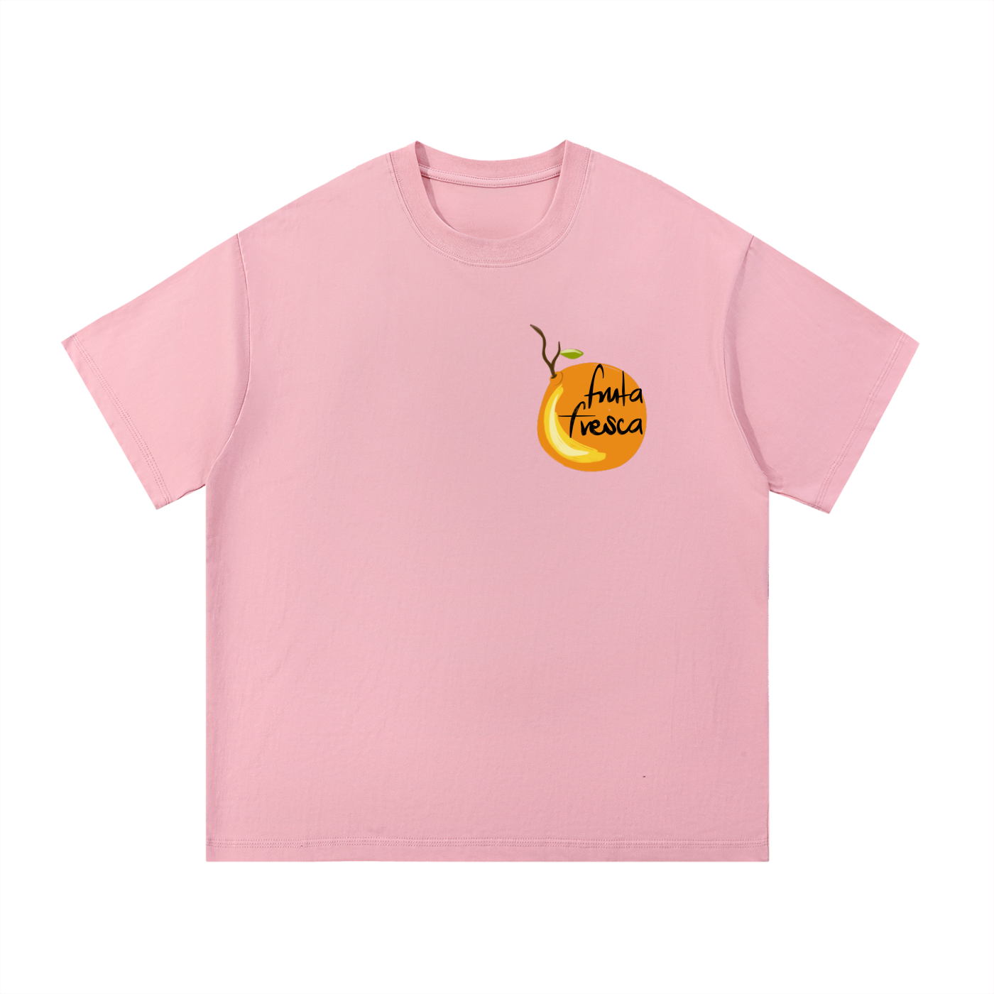 Essential Cotton T-Shirt - Fruta Fresca Naranjas