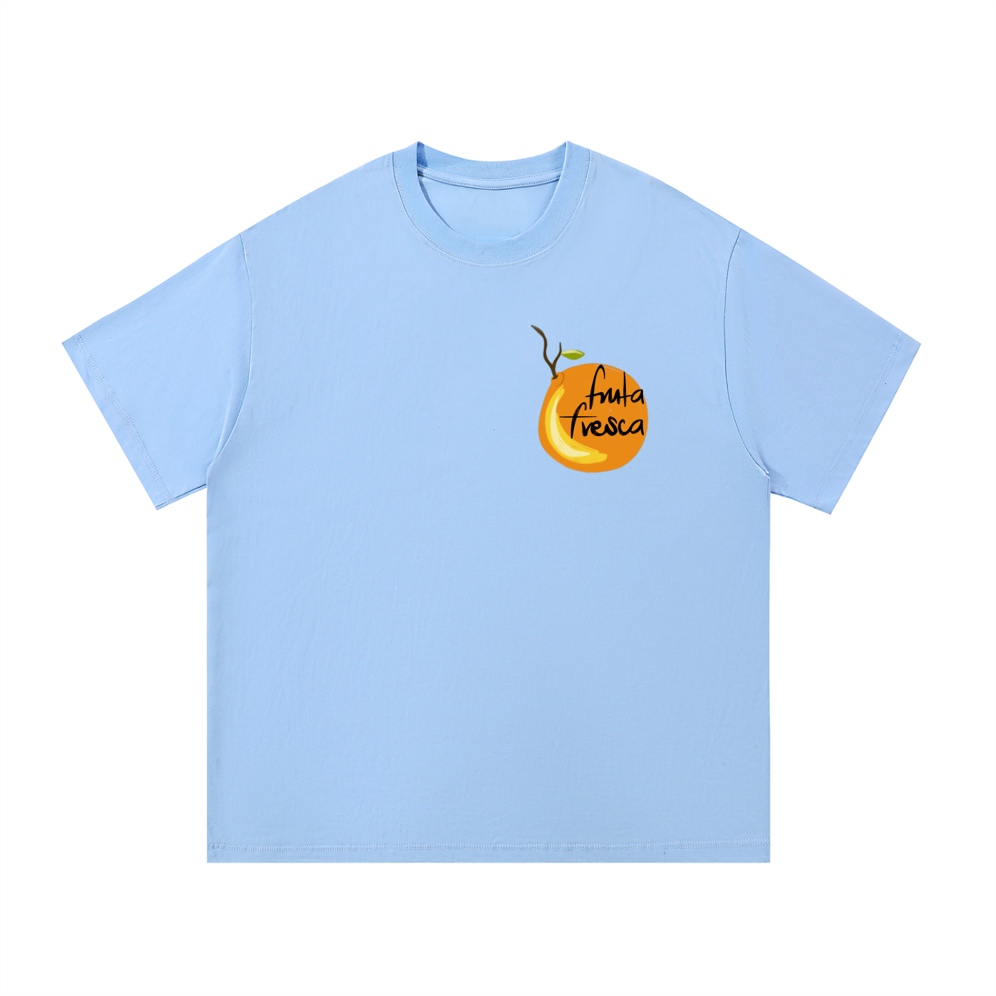 Essential Cotton T-Shirt - Fruta Fresca Naranjas