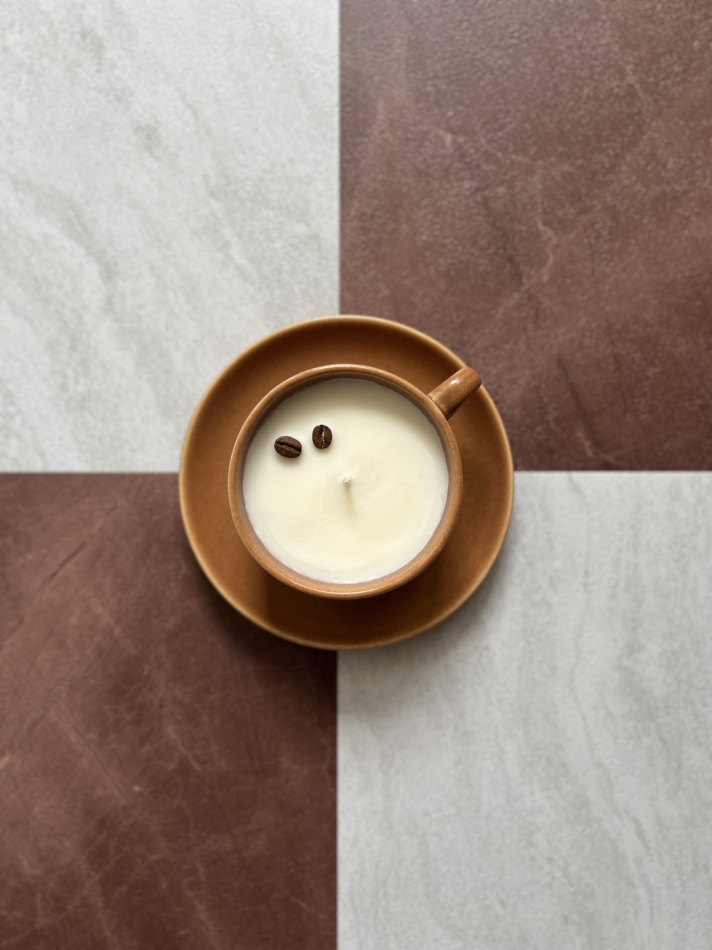 Russel Wright cup & saucer 4 oz. candle - Coffee
