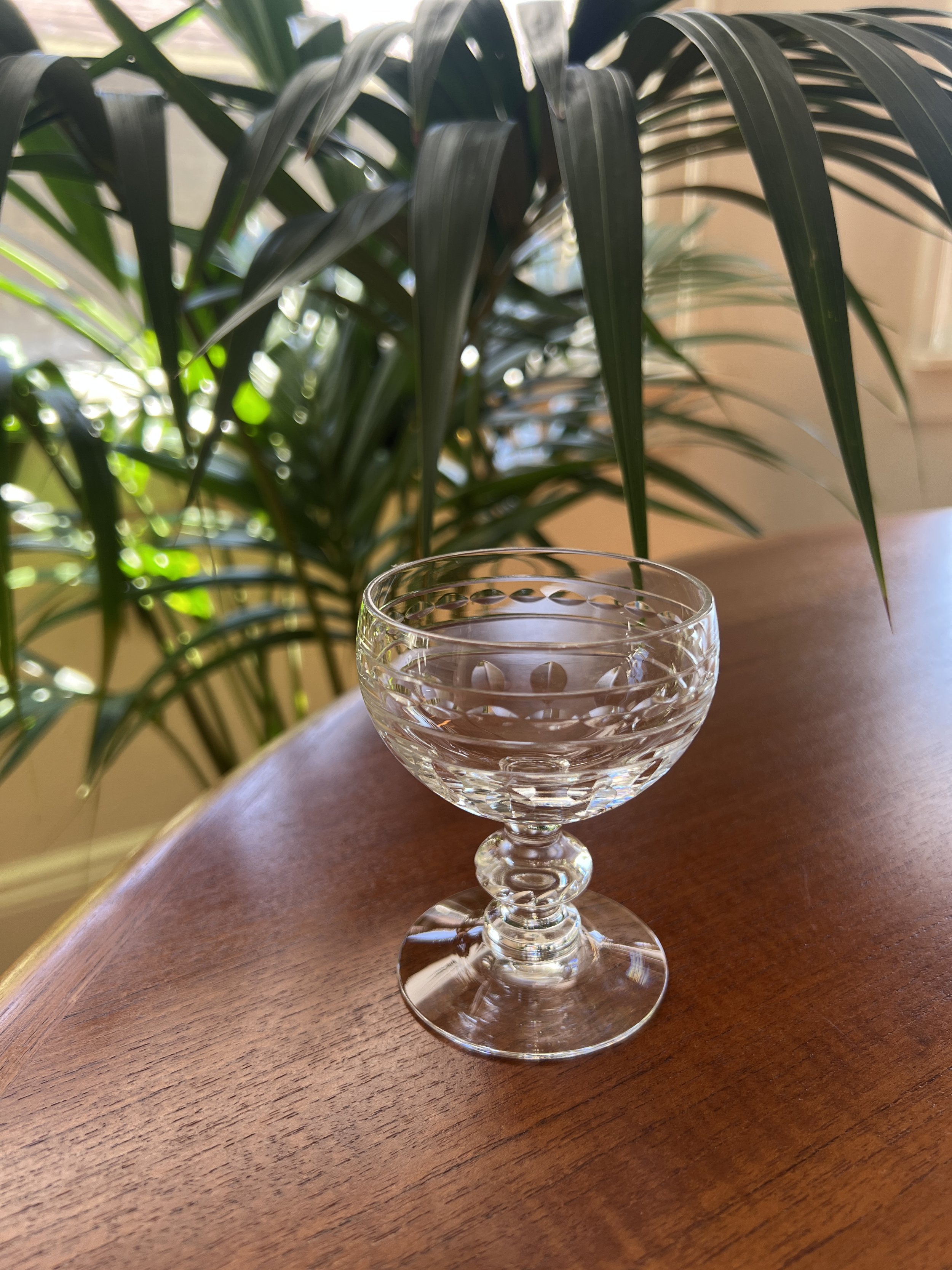 Cut crystal port/cordial glasses - set of 7