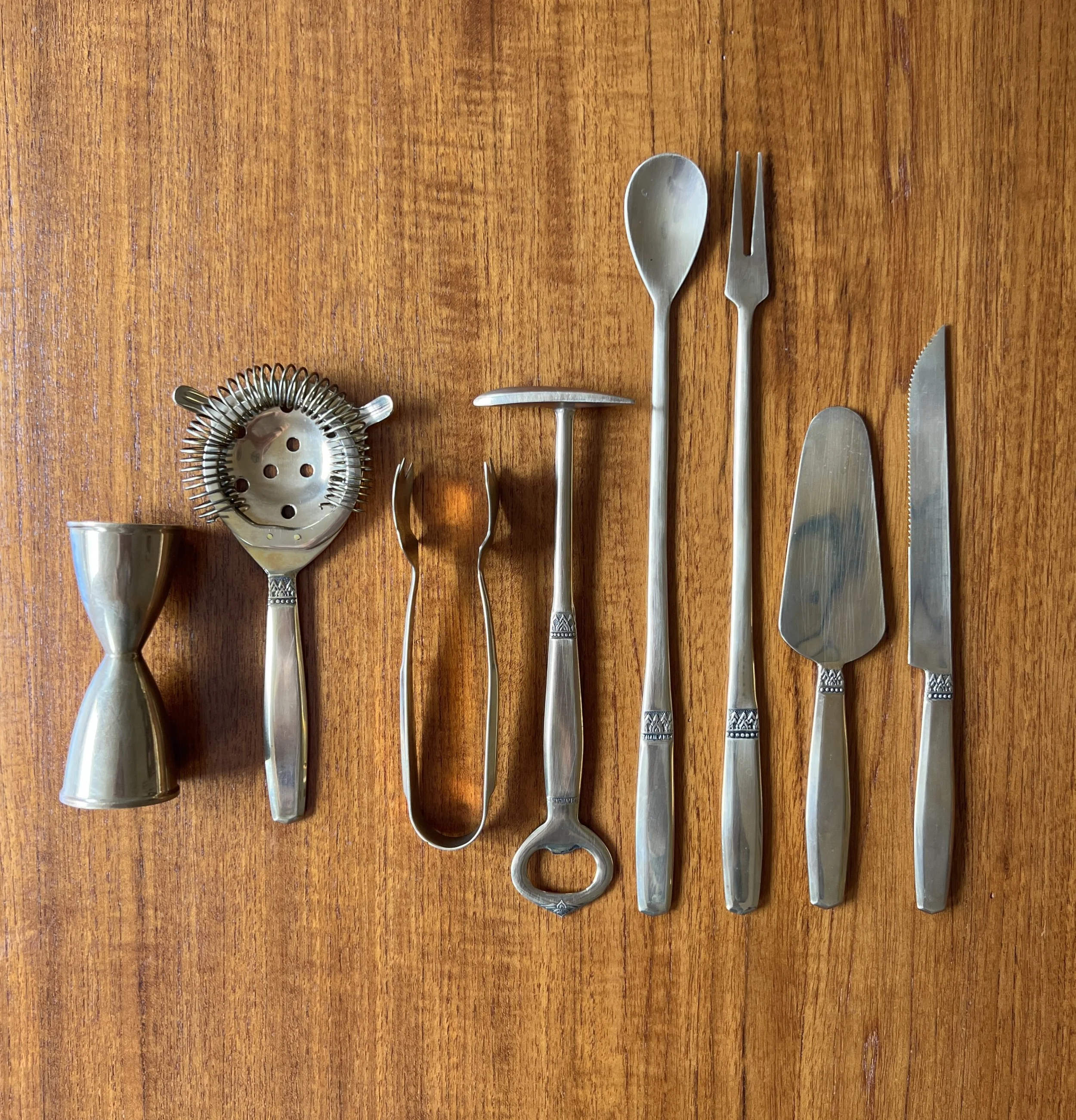 Bronze bar tools set - 8 pieces