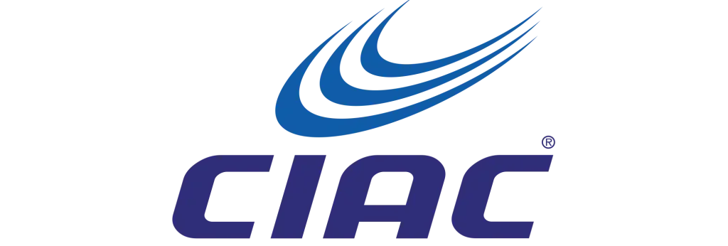 Logotipo del Centro Internacional de Allergología y Alergia Clínica (CIAC) con diseño abstracto en tonos azules.