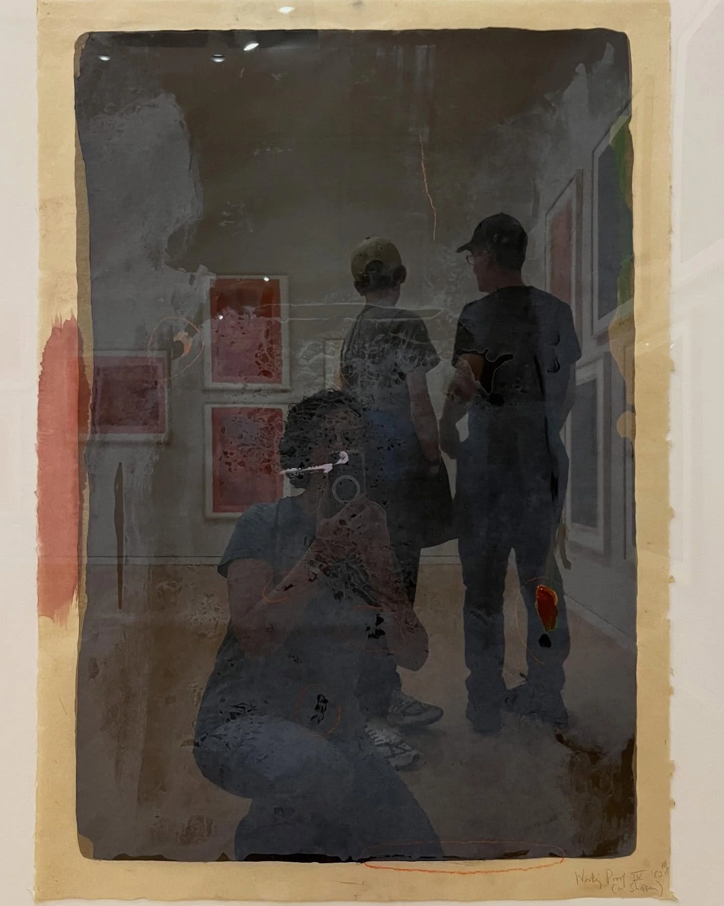 Standing in color.
Seeing her test, shift, and choose made the process feel alive, and the result: unapologetically bold.

Helen Frankenthaler, working proof IV (not yet red) &rarr; Divertimento
Block Museum of Art

#helenfrankenthaler #blockmuseum #