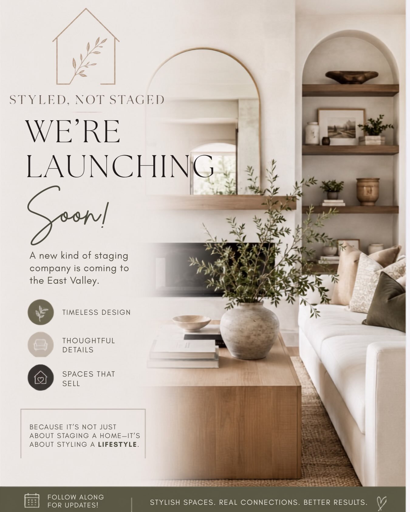 For as long as I can remember, I&rsquo;ve believed that a home should tell a story.

I&rsquo;m so excited to officially introduce Styled Not Staged. 🤍

I created this business because I believe every home deserves to be presented at its very best. M