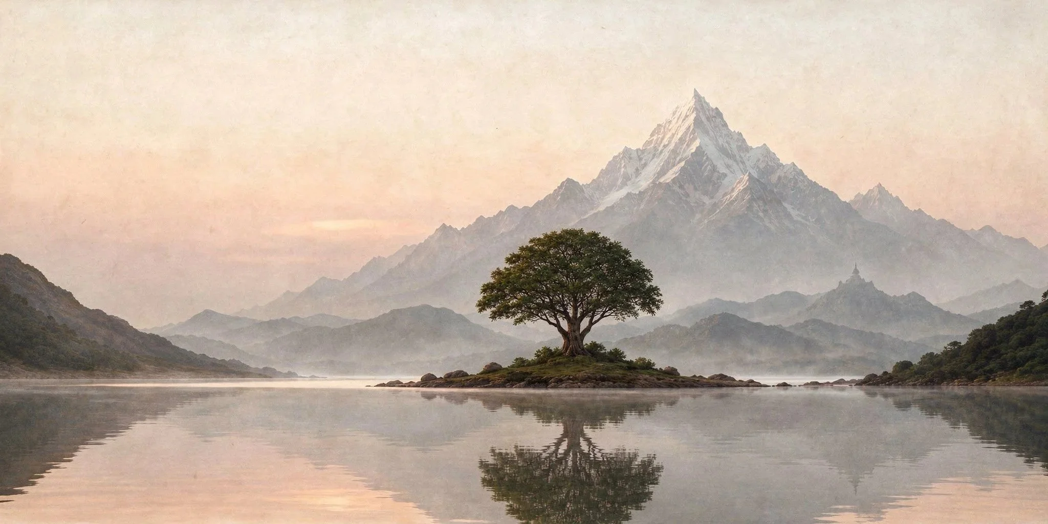 Contemplative artwork symbolising reflection, inquiry, and direct experience.