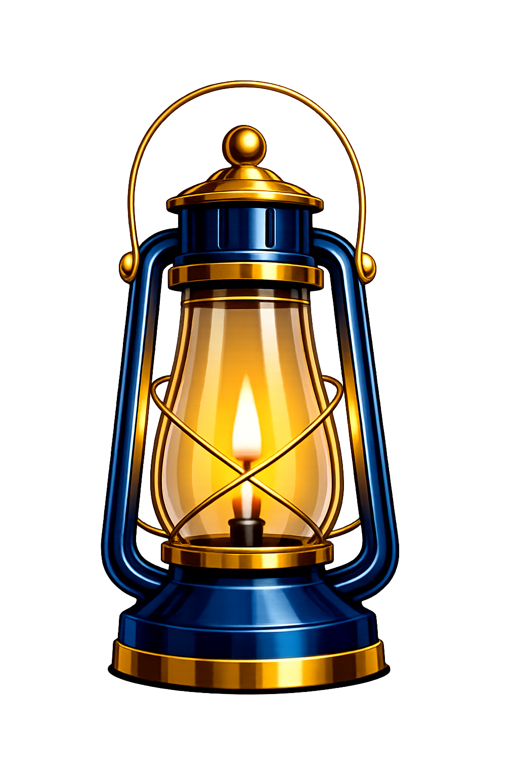 Glowing antique lantern against a dark background.